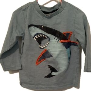 Ocean Adventure Shark Long Sleeve Tee - Gray